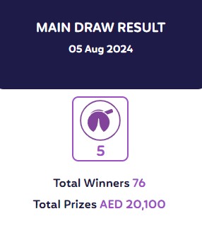 Emirates Draw Pick 1 Results 5-8-2024 