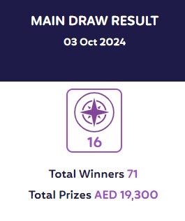 Emirates Draw Pick 1 Results 2-10-2024 